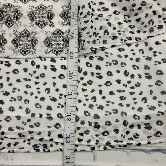 White House Black Market Mixed Print Tiered Blouson Dress size XXS - Picture 4 of 12